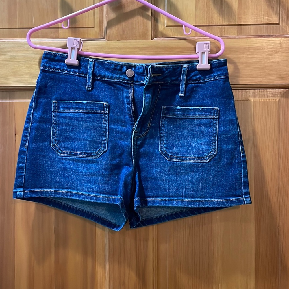 High waisted jean shorts